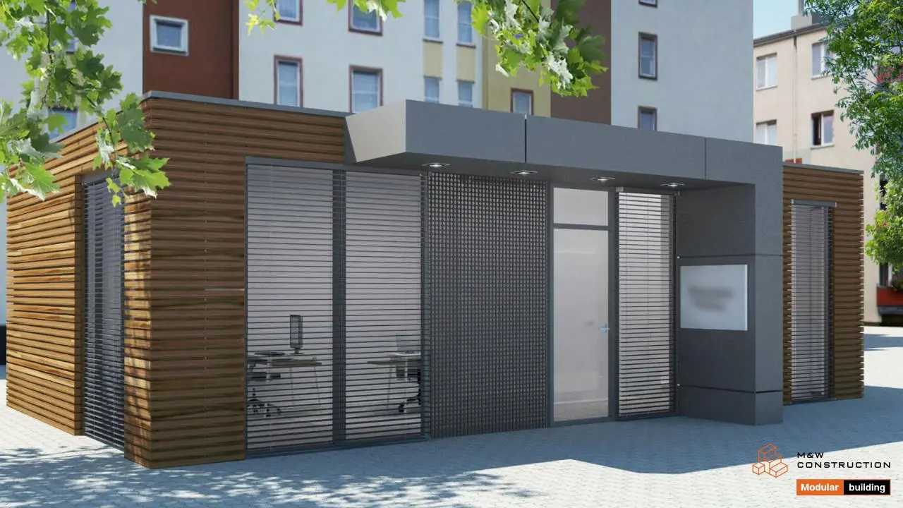 M&W Modular Construction – modular commercial building with timber and metal façade